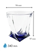 Стакан для виски 340 мл (синий) 1 шт Quadro color 000562 - фото 94674