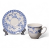 Чашка 240 мл с блюдцем 15,8 см ROSE CLUSTER BLUE, Claytan 10-1809 - фото 95486