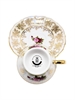 Набор чайных пар Роза Перламутровая / 6 шт / 200 мл / блюдце 155 мм / Royal Czech Porcelain 001046 - фото 95667