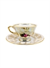 Набор чайных пар Роза Перламутровая / 6 шт / 200 мл / блюдце 155 мм / Royal Czech Porcelain 001046 - фото 95668