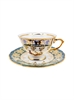 Набор чайных пар Зелёная охота / 6 шт / 200 мл / блюдце 155 мм / Royal Czech Porcelain 001014 - фото 95769