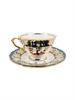 Набор чайных пар Зелёная охота / 6 шт / 200 мл / блюдце 155 мм / Royal Czech Porcelain 001014 - фото 95770