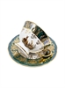Набор чайных пар Зелёная охота / 6 шт / 200 мл / блюдце 155 мм / Royal Czech Porcelain 001014 - фото 95772