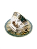 Набор чайных пар Зелёная охота / 6 шт / 200 мл / блюдце 155 мм / Royal Czech Porcelain 001014 - фото 95776