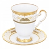 Чашка с блюдцем для капучино 260 мл на 1 персону "Симфония золотая" ББ10679 - фото 97635