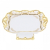 Блюдо квадратное на ножке 21 см "Симфония золотая" ББ231 - фото 97717