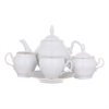 Сервиз чайный на 6 персон 15 предметов "Бернадот белый отводка золото" Bernadotte ББ43308 - фото 97818