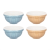 Набор чаш Cane, 12 см, 4 шт, коричневый, серо-голубой ББ81280 - фото 97948