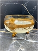 Конфетница триножка 14 см Versace Bohemia матовая с золотом 001187 - фото 98494
